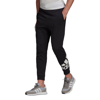Pantaloni neri da uomo adidas Essentials Big Logo Single Jersey 7/8, Abbigliamento Sport, SKU a723000054, Immagine 0